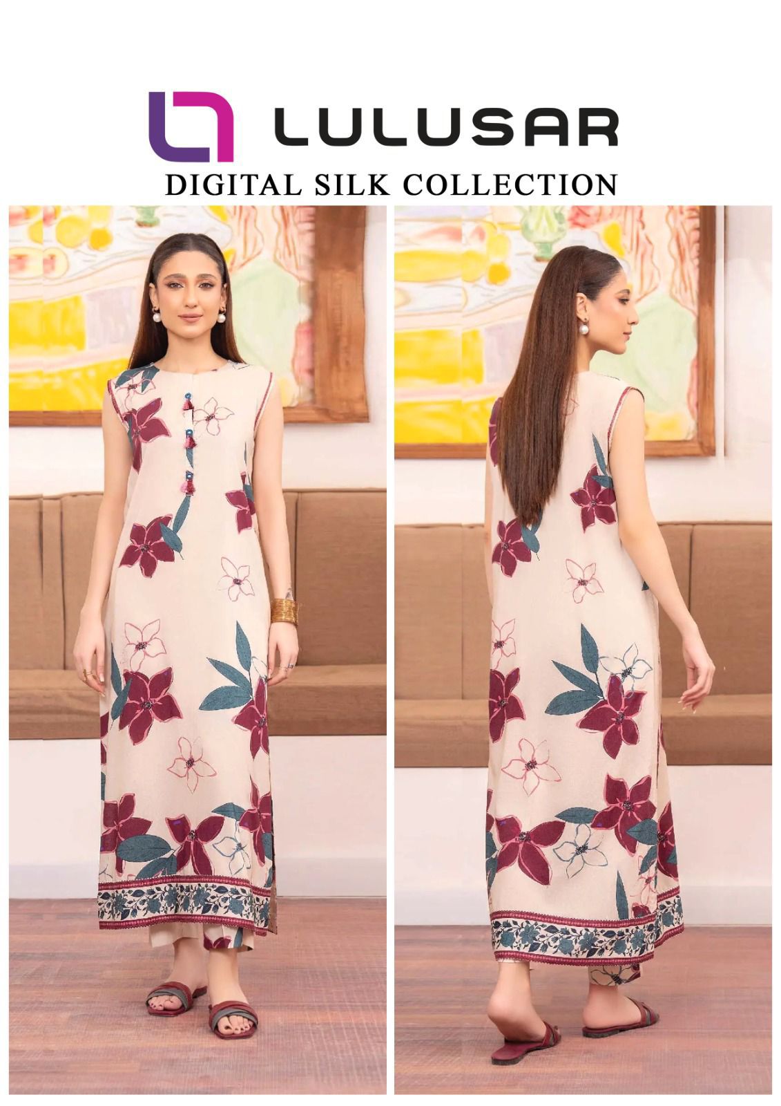 Lulusar Digital Printed Shamoz Silk-2PC